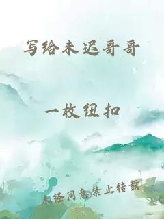 写给未迟哥哥